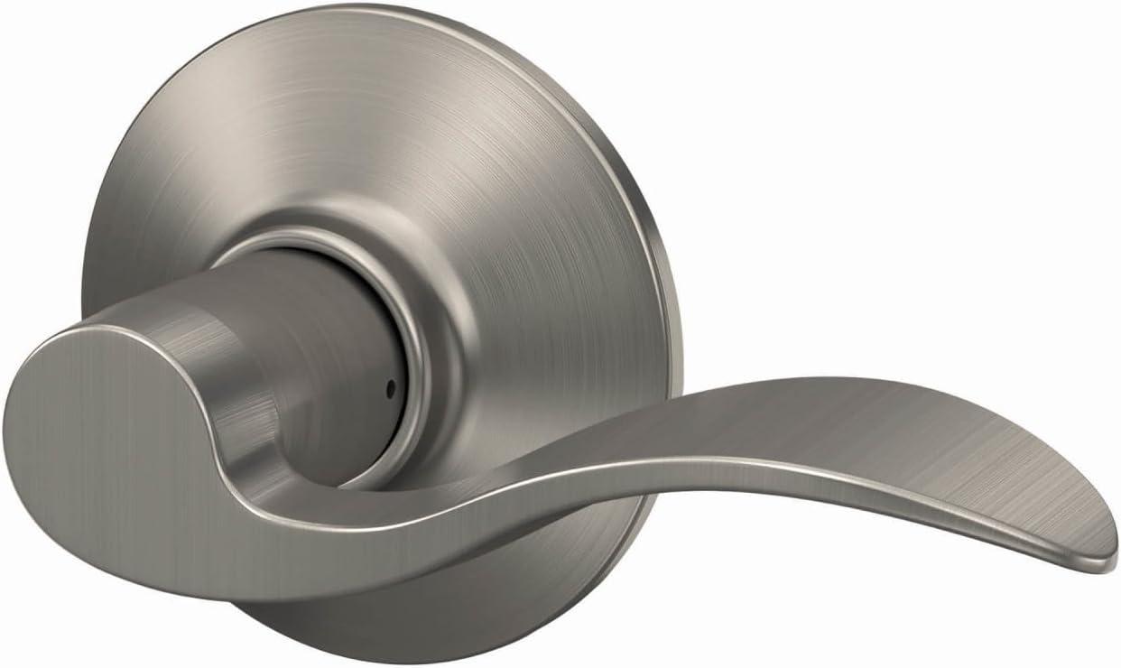image:imageSchlage F10 ACC 619 Accent Door Lever Hall amp Closet Passage Lock Satin NickelPassage