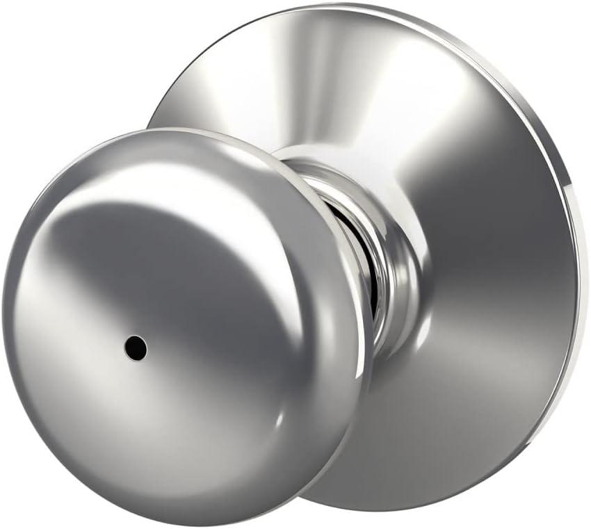 image:imageSchlage F10 PLY 620 CAM Camelot Collection Plymouth Passage Knob Antique PewterBright Chrome