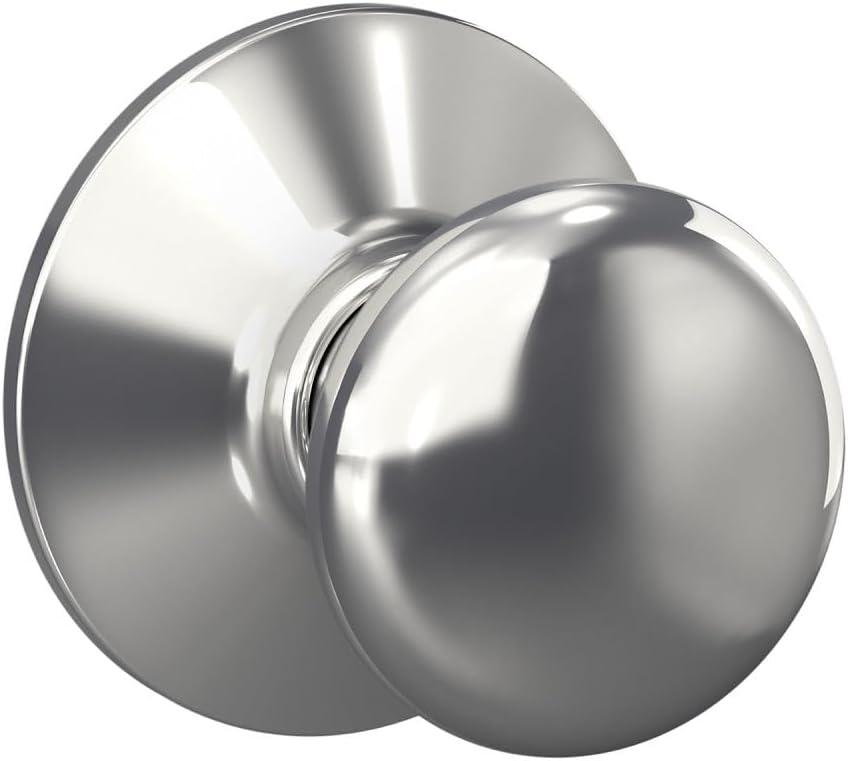 image:imageSchlage F10 PLY 620 CAM Camelot Collection Plymouth Passage Knob Antique PewterBright Chrome