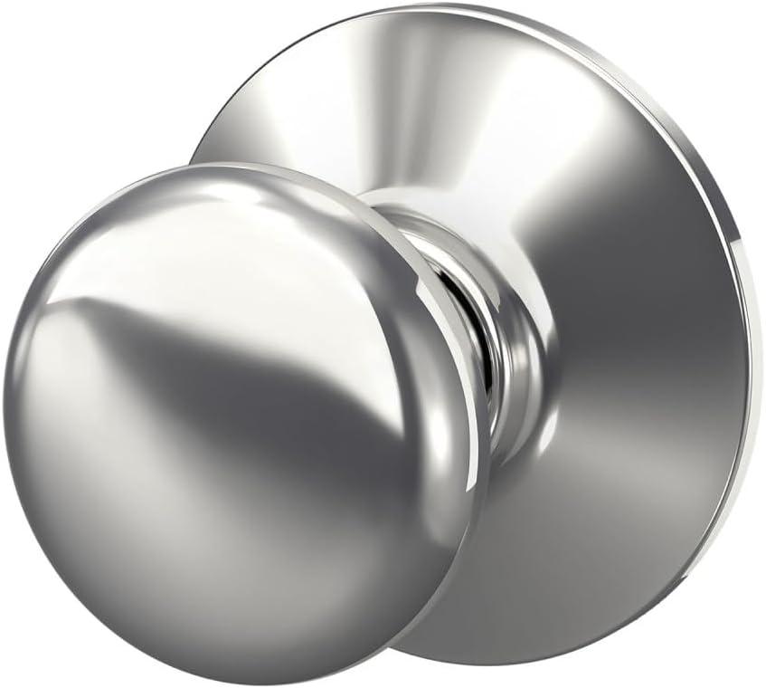 image:imageSchlage F10 PLY 620 CAM Camelot Collection Plymouth Passage Knob Antique PewterBright Chrome