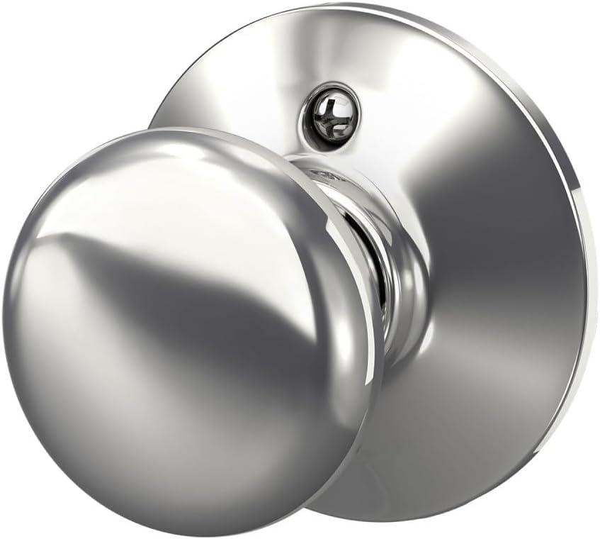 image:imageSchlage F10 PLY 620 CAM Camelot Collection Plymouth Passage Knob Antique PewterBright Chrome