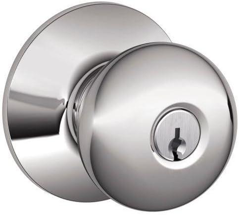 image:imageSchlage F10 PLY 620 CAM Camelot Collection Plymouth Passage Knob Antique PewterBright Chrome