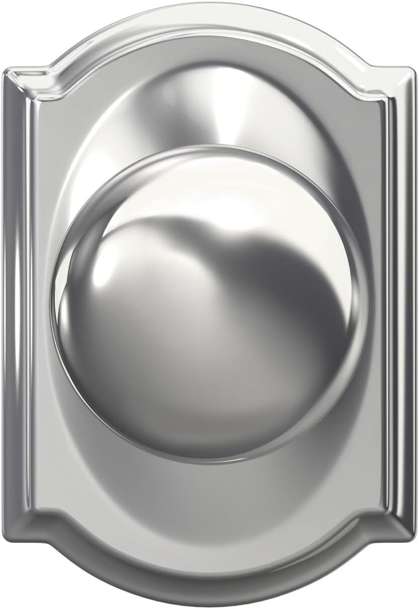 image:imageSchlage F10 PLY 620 CAM Camelot Collection Plymouth Passage Knob Antique PewterBright Chrome