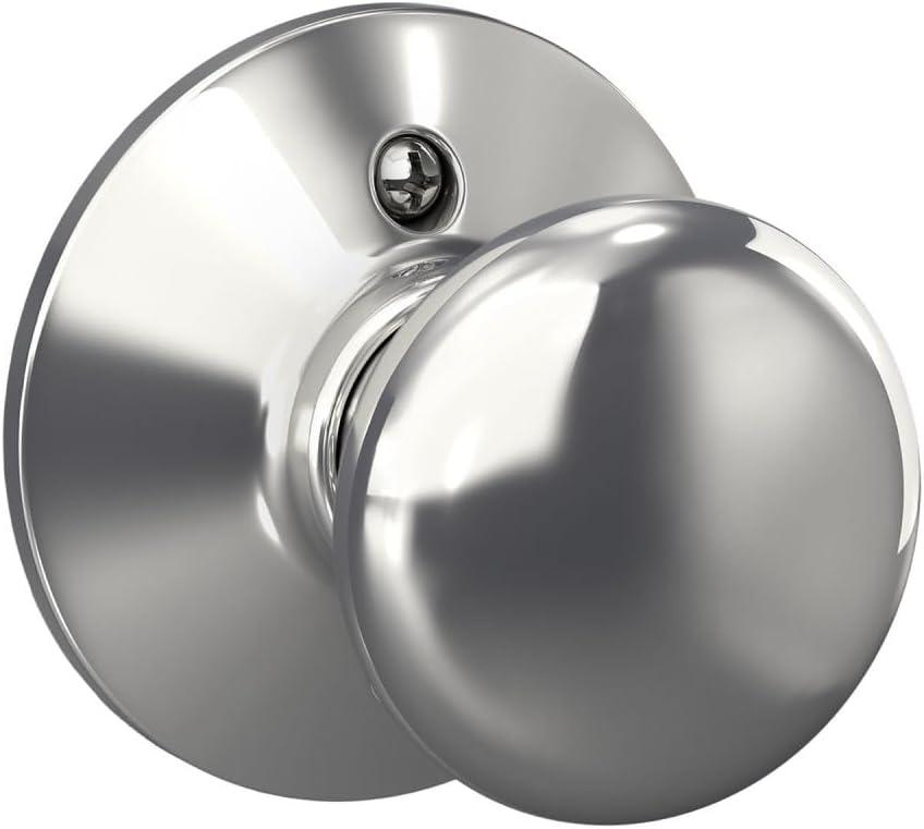 image:imageSchlage F10 PLY 620 CAM Camelot Collection Plymouth Passage Knob Antique PewterBright Chrome