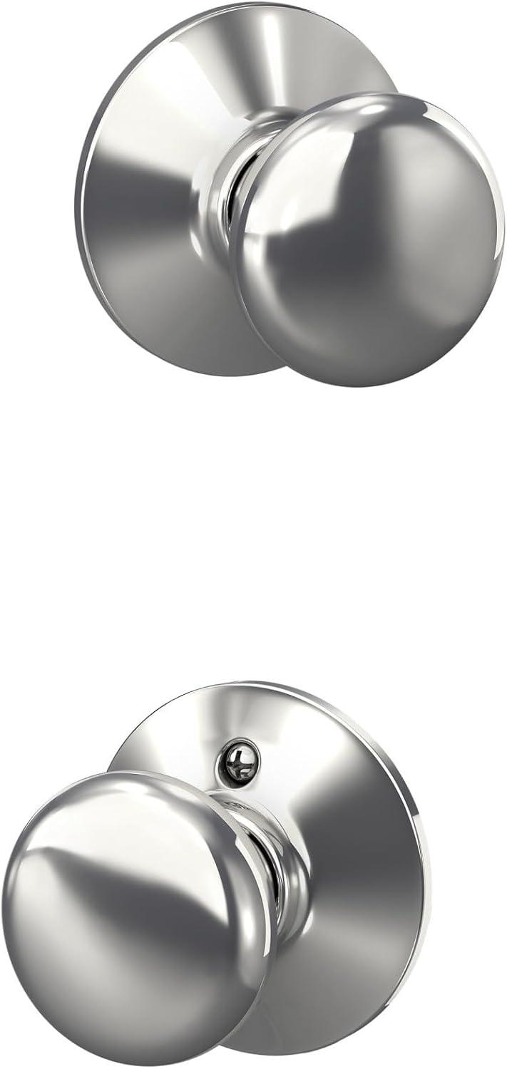 image:imageSchlage F10 PLY 620 CAM Camelot Collection Plymouth Passage Knob Antique PewterBright Chrome