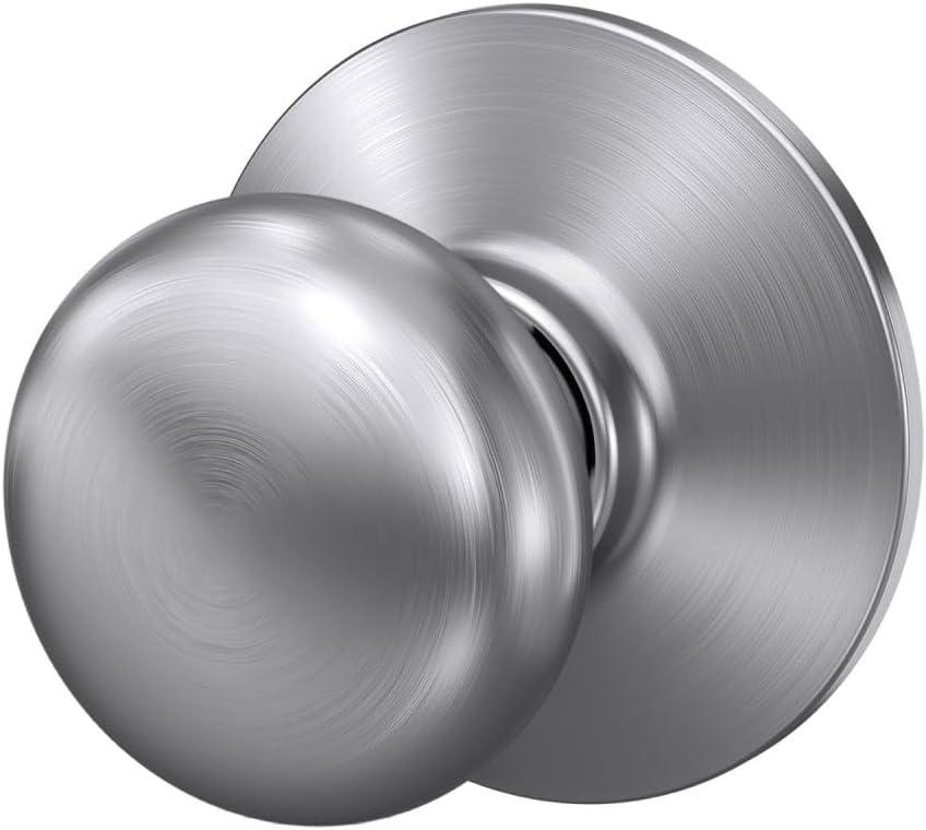 image:imageSchlage F10 PLY 620 CAM Camelot Collection Plymouth Passage Knob Antique PewterSatin Chrome