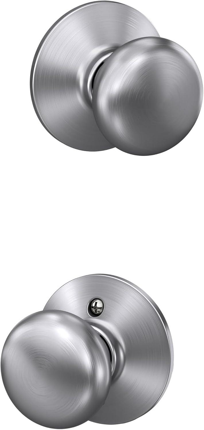image:imageSchlage F10 PLY 620 CAM Camelot Collection Plymouth Passage Knob Antique PewterSatin Chrome