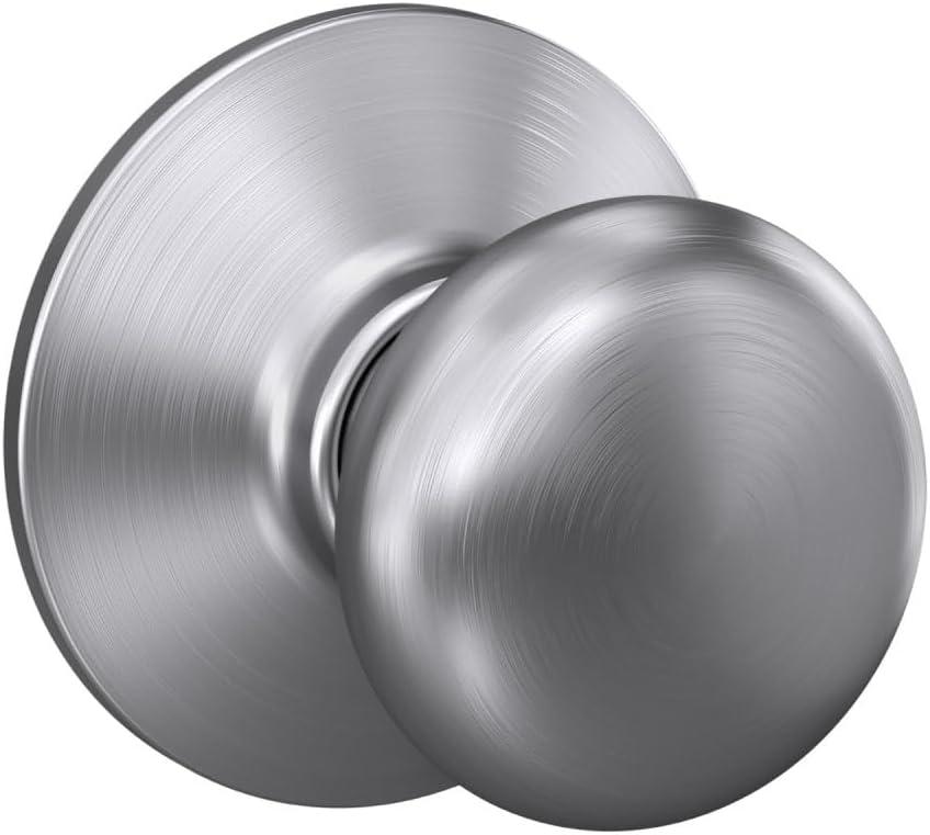 image:imageSchlage F10 PLY 620 CAM Camelot Collection Plymouth Passage Knob Antique PewterSatin Chrome