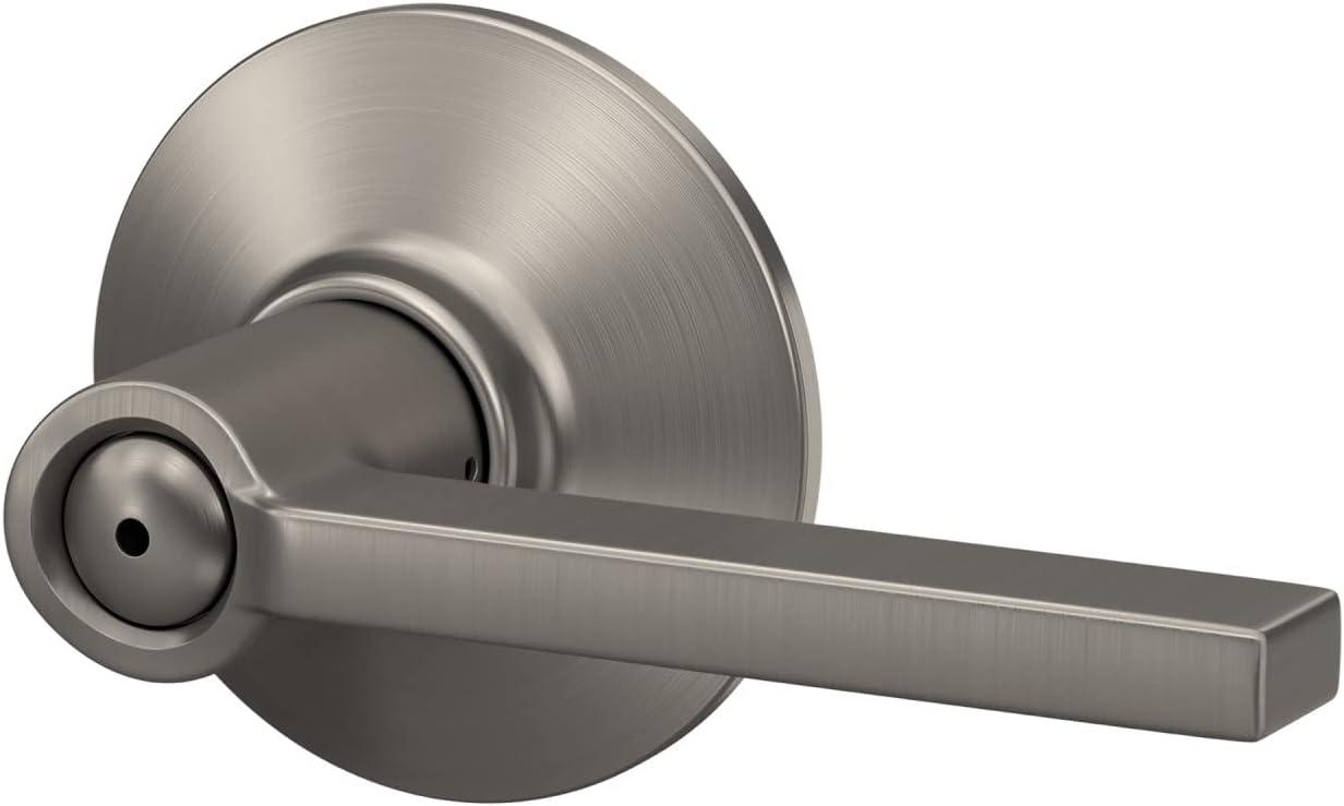 image:imageSchlage F10 V LAT 619 Latitude Door Lever Hall amp Closet Passage Lock Satin NickelNickel