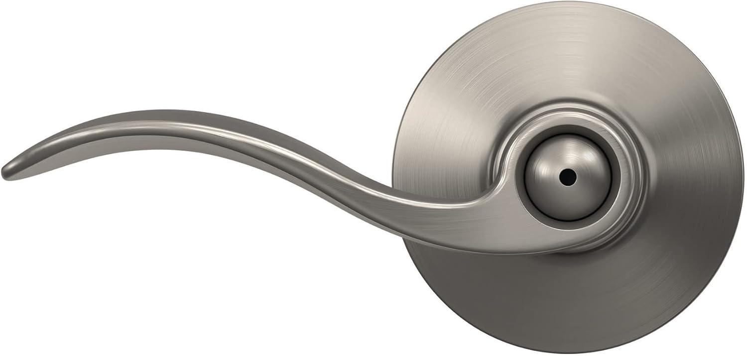 image:imageSchlage F40 ACC 619 Accent Door Lever Bed amp Bath Privacy Lock Satin NickelSatin Nickel