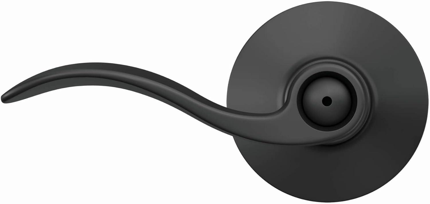 image:imageSchlage F40 ACC 622 Accent Door Lever Bed amp Bath Privacy Lock Matte BlackMatte Black