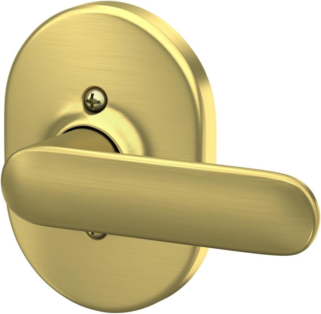 image:imageSchlage F40 DAV 622 RMN Davlin Door Lever with Remsen Trim Bed amp Bath Privacy Lock Matte BlackSatin Brass