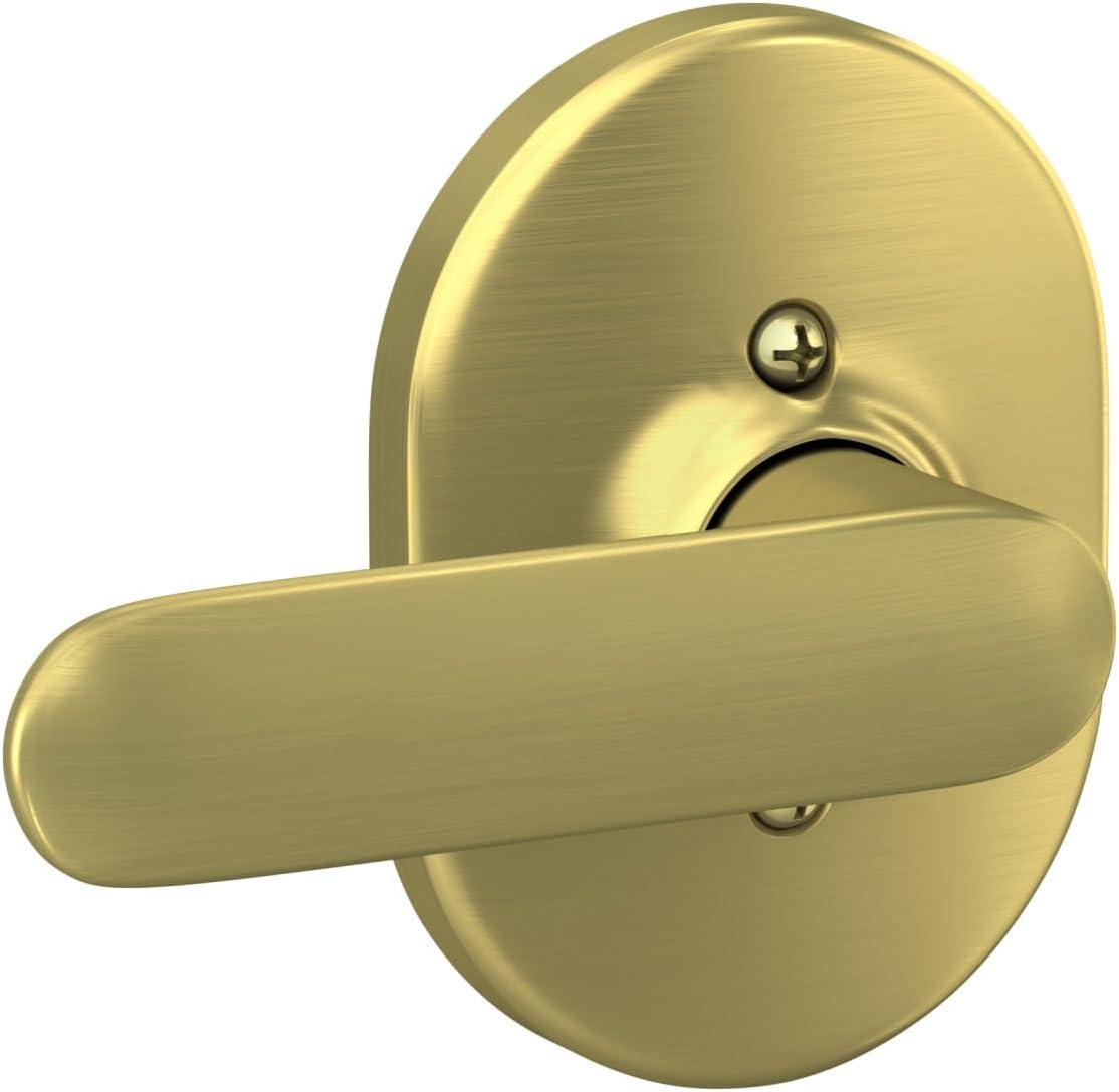 image:imageSchlage F40 DAV 622 RMN Davlin Door Lever with Remsen Trim Bed amp Bath Privacy Lock Matte BlackSatin Brass