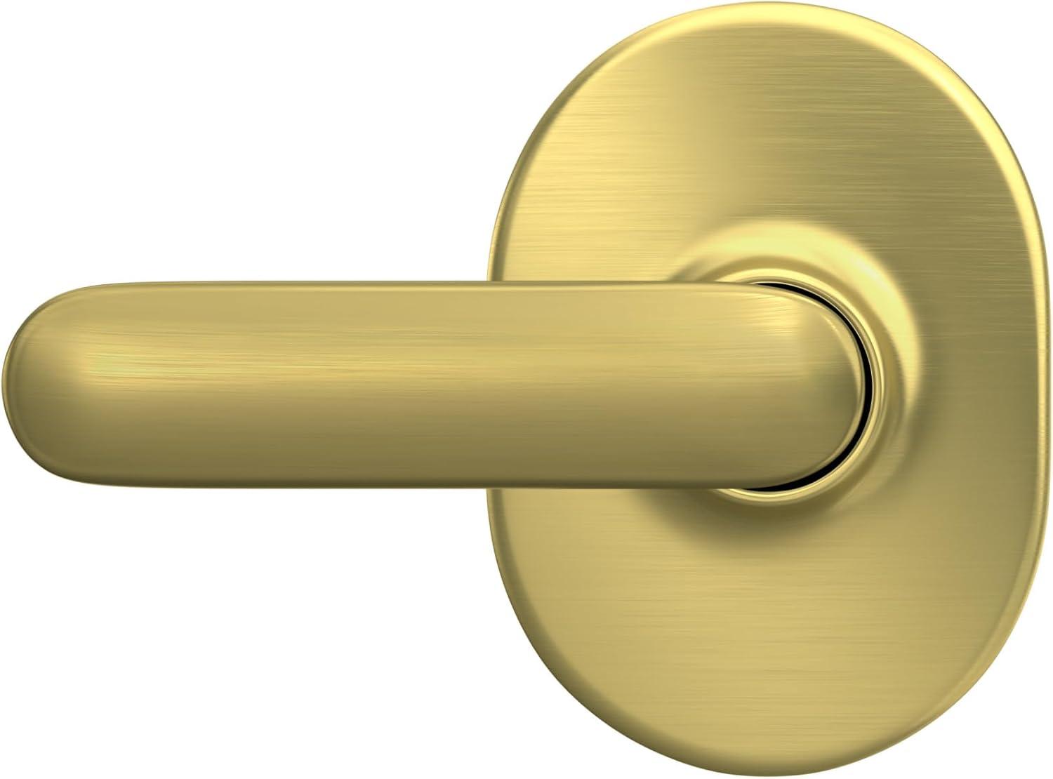 image:imageSchlage F40 DAV 622 RMN Davlin Door Lever with Remsen Trim Bed amp Bath Privacy Lock Matte BlackSatin Brass