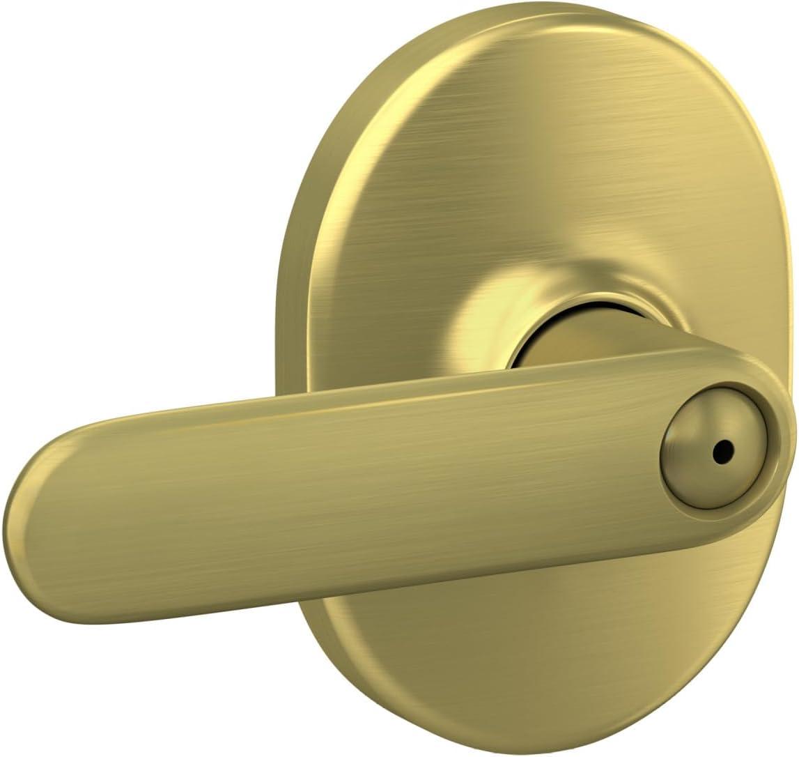 image:imageSchlage F40 DAV 622 RMN Davlin Door Lever with Remsen Trim Bed amp Bath Privacy Lock Matte BlackSatin Brass