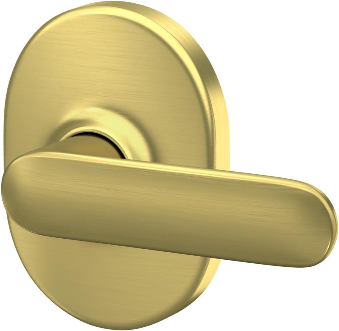 image:imageSchlage F40 DAV 622 RMN Davlin Door Lever with Remsen Trim Bed amp Bath Privacy Lock Matte BlackSatin Brass