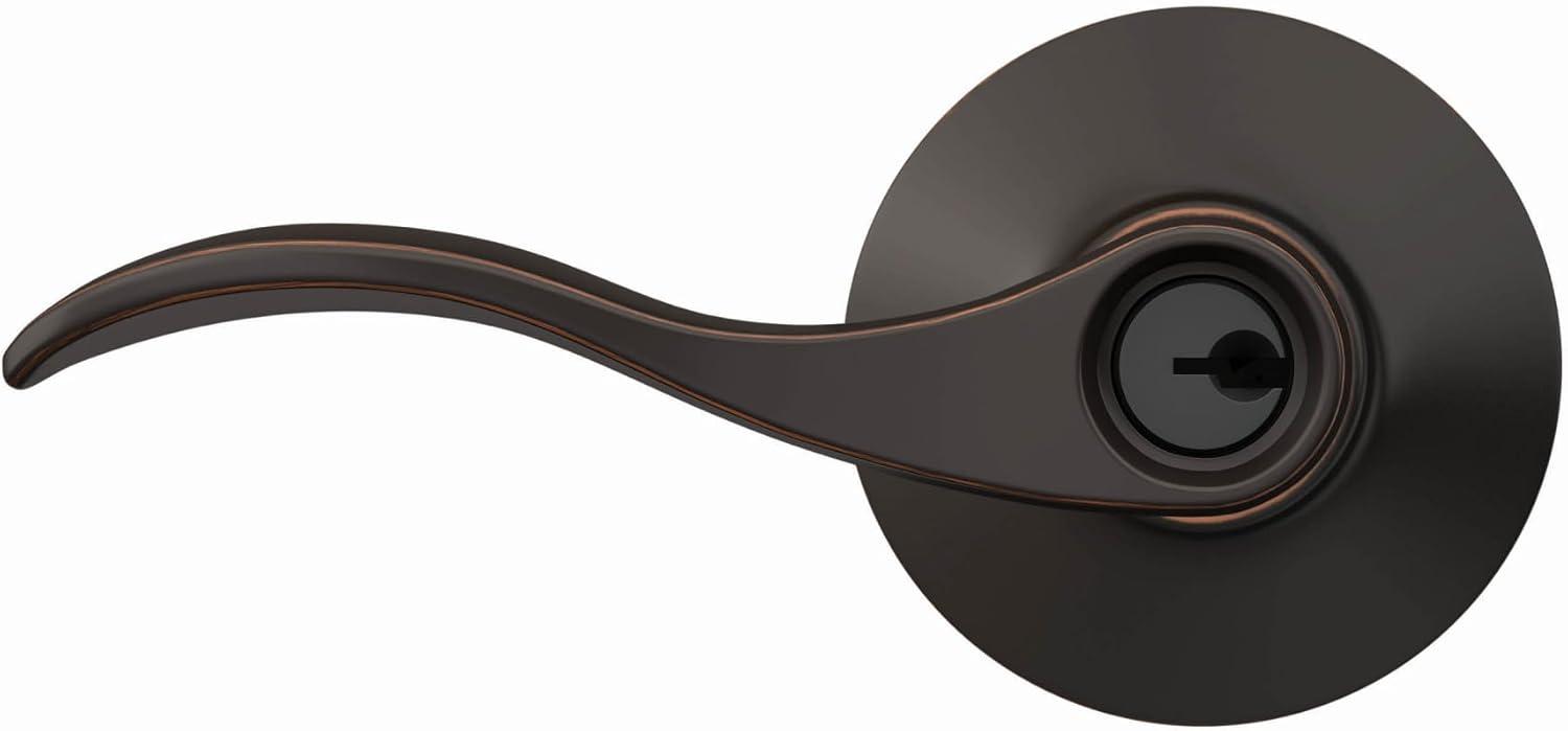 image:imageSchlage F51A ACC 716 Accent Door Lever Keyed Entry Lock Aged BronzeKeyed Entry