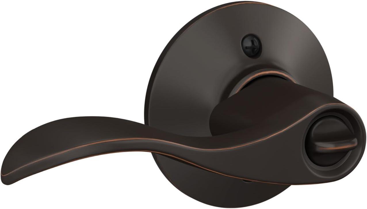 image:imageSchlage F51A ACC 716 Accent Door Lever Keyed Entry Lock Aged BronzeKeyed Entry