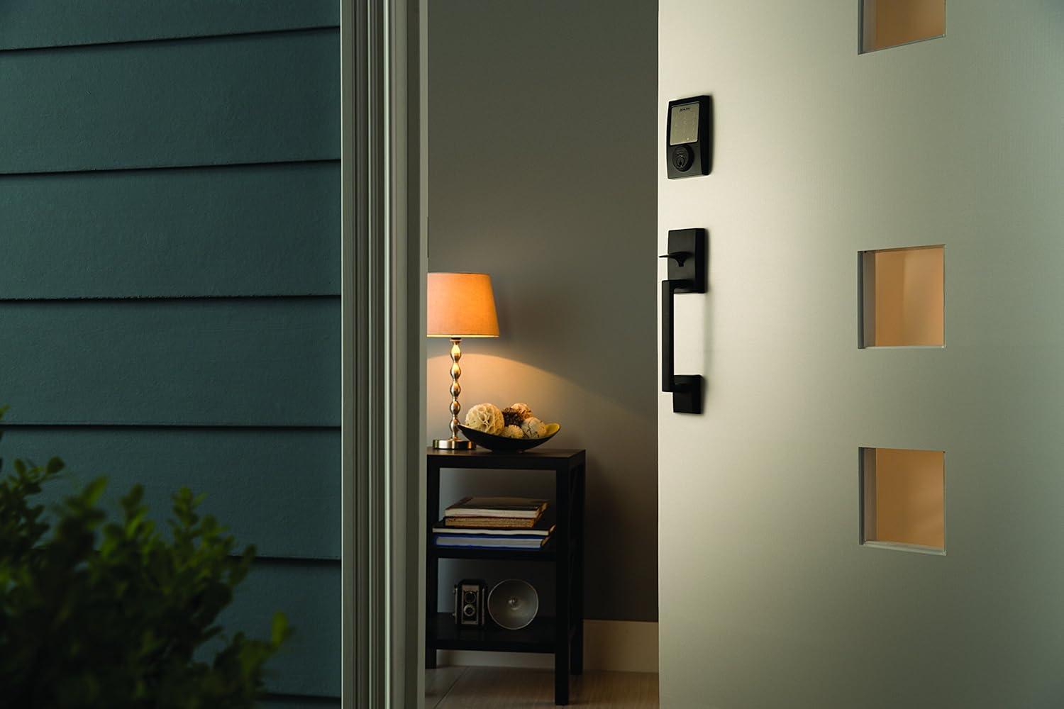 image:imageSchlage FE285 CEN 622 LAT CEN Century Front Entry Handleset with Latitude Lever Lower Half Grip Matte BlackPack of 1