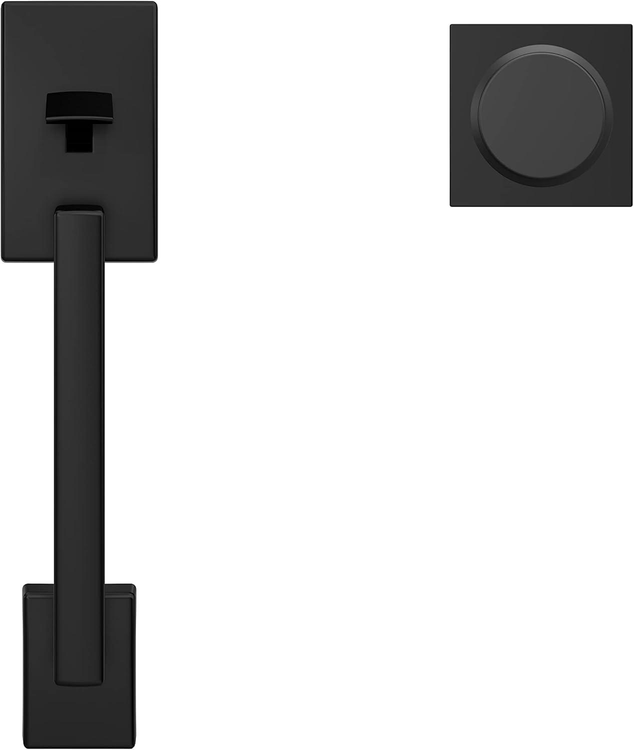 image:imageSchlage FE285 CEN 622 LAT Century Front Entry Handleset with Latitude Lever Lower Half Grip Matte BlackMatte Black