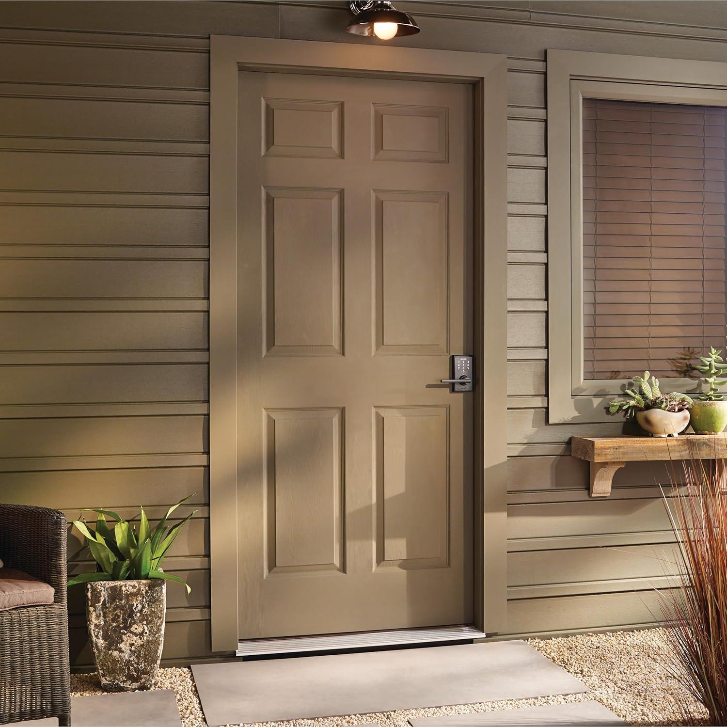 image:imageSchlage FE695 CEN 622 LAT Touch Century Lock with Latitude Lever Electronic Keyless Entry Lock Matte BlackMatte Black