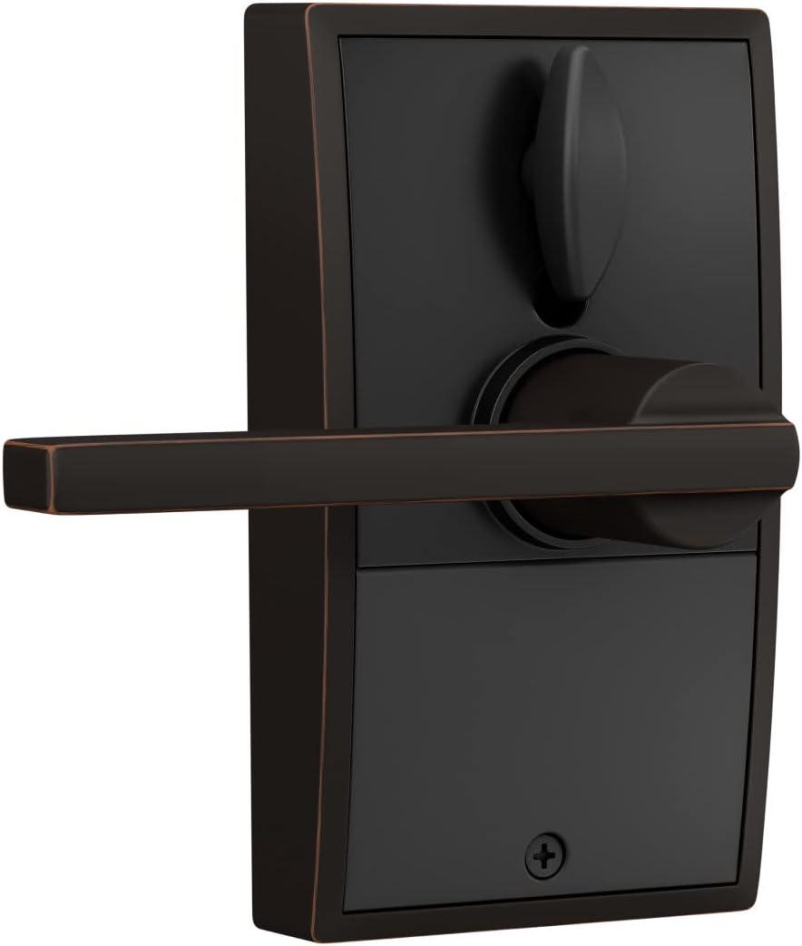 image:imageSchlage FE695 CEN 716 LAT Touch Century Lock with Latitude Lever Electronic Keyless Entry Lock Aged BronzeAged Bronze