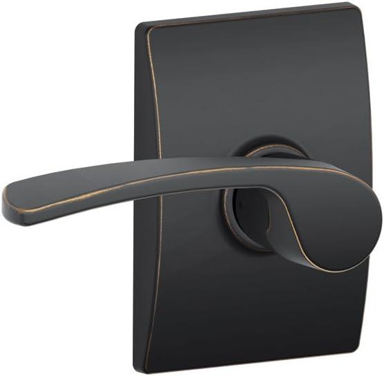 image:imageSchlage Lock Company F10MER619GRW F10 Series Merano w Greenwich Rose Passage Door Lock Satin NickelAged Bronze