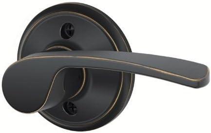 image:imageSchlage Lock Company F10MER619GRW F10 Series Merano w Greenwich Rose Passage Door Lock Satin NickelAged Bronze