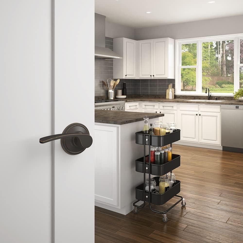 image:imageSchlage Lock Company F10MER619GRW F10 Series Merano w Greenwich Rose Passage Door Lock Satin NickelAged Bronze