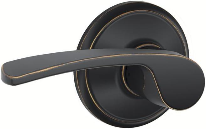image:imageSchlage Lock Company F10MER619GRW F10 Series Merano w Greenwich Rose Passage Door Lock Satin NickelAged Bronze