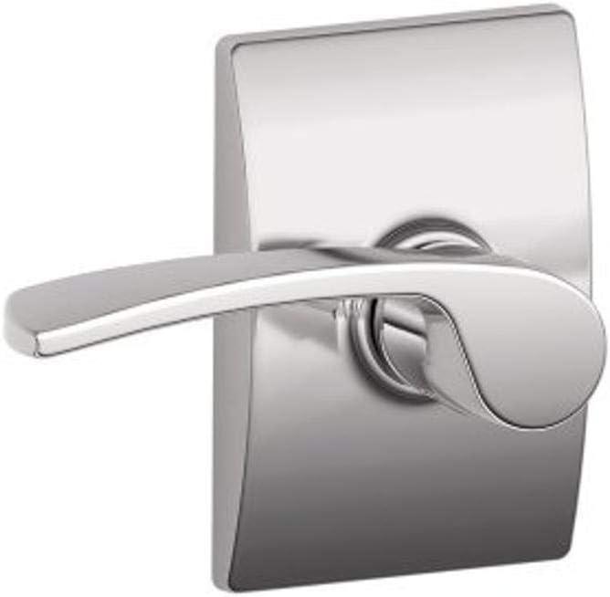 image:imageSchlage Lock Company F10MER619GRW F10 Series Merano w Greenwich Rose Passage Door Lock Satin NickelBright Chrome