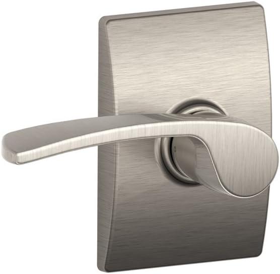 image:imageSchlage Lock Company F10MER619GRW F10 Series Merano w Greenwich Rose Passage Door Lock Satin NickelSatin Nickel
