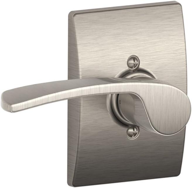 image:imageSchlage Lock Company F10MER619GRW F10 Series Merano w Greenwich Rose Passage Door Lock Satin NickelSatin Nickel