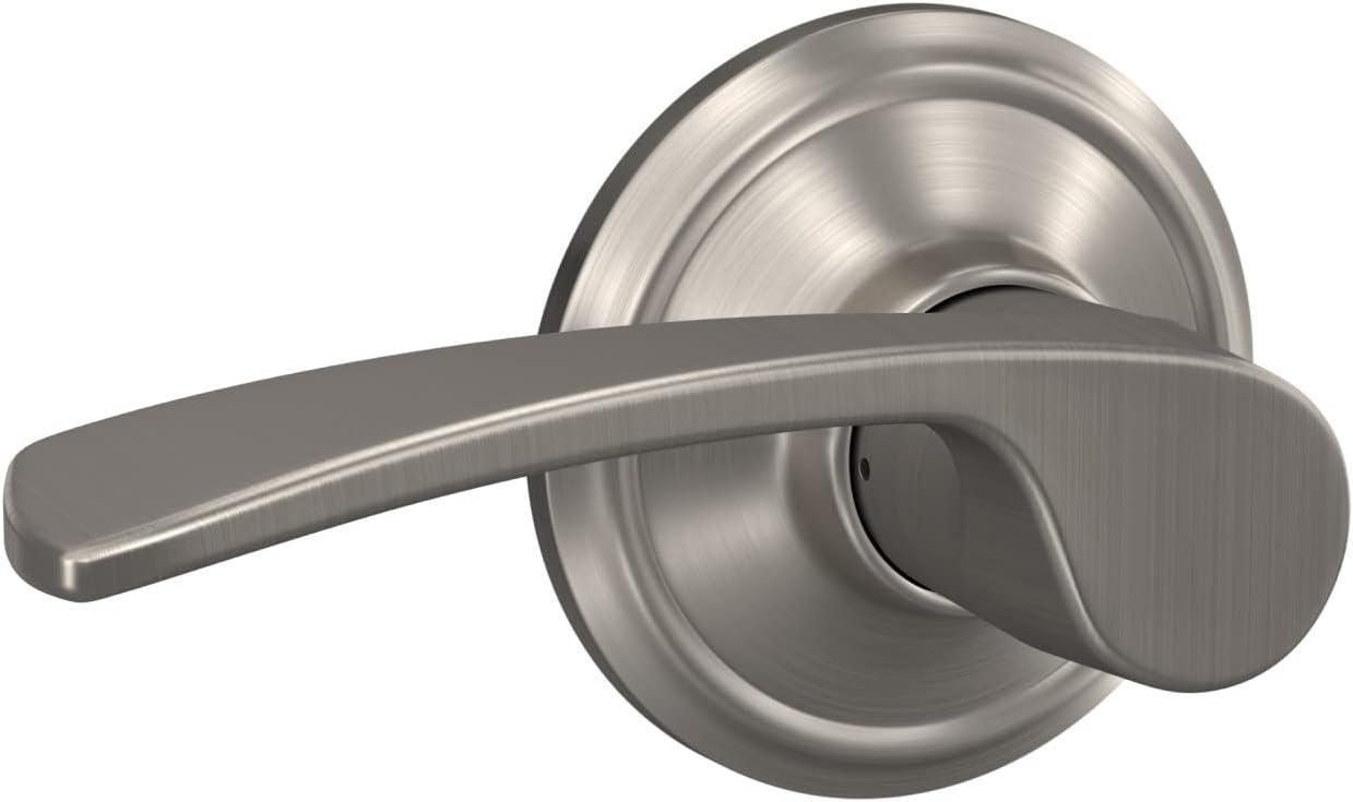 image:imageSchlage Lock Company F10MER619GRW F10 Series Merano w Greenwich Rose Passage Door Lock Satin NickelSatin Nickel