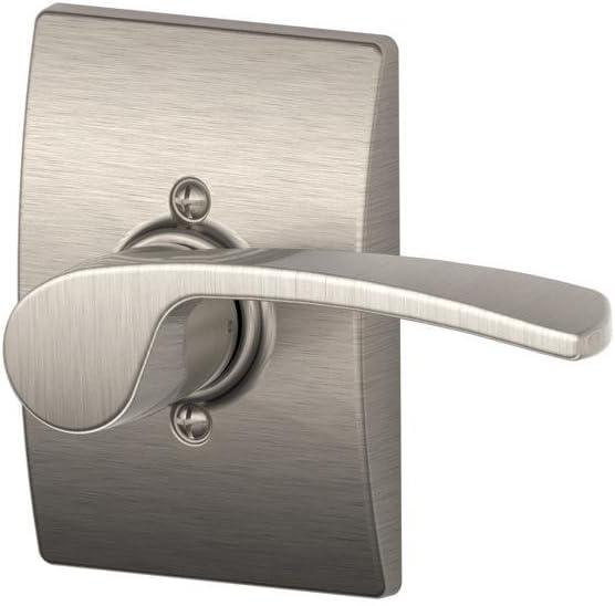 image:imageSchlage Lock Company F10MER619GRW F10 Series Merano w Greenwich Rose Passage Door Lock Satin NickelSatin Nickel