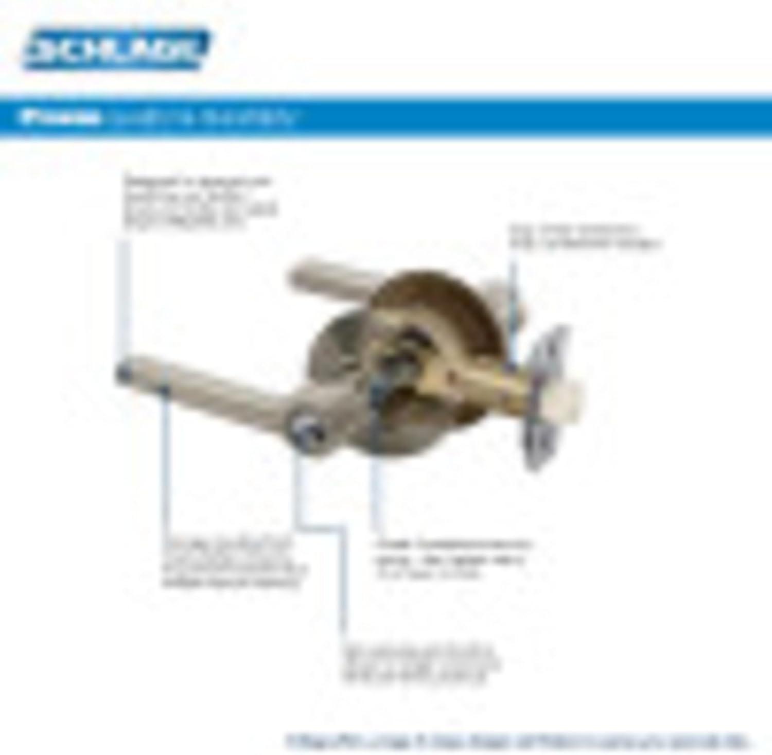 image:imageSchlage Lock Company F10MER619GRW F10 Series Merano w Greenwich Rose Passage Door Lock Satin NickelSatin Nickel