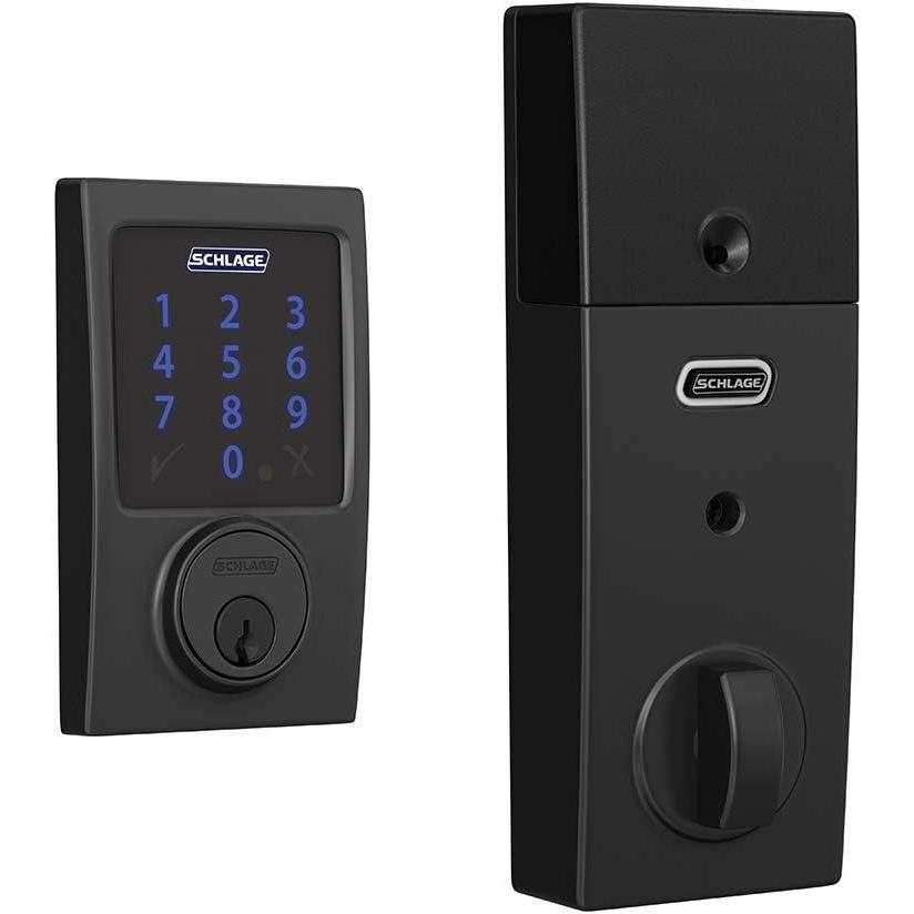 image:imageSCHLAGE BE469ZP CAM 622 Connect Smart Deadbolt with alarm with Camelot Trim in Matte Black ZWave Plus enabledMatte Black