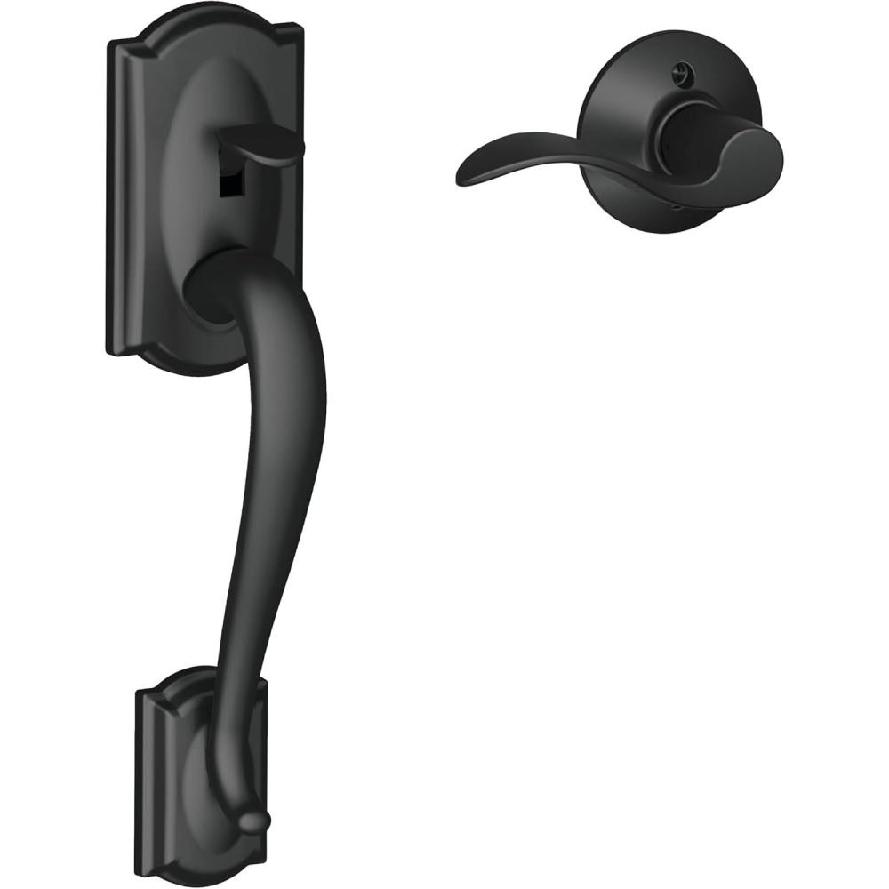 image:imageSCHLAGE FE285 622 Acc CAM LH Lower Half Handleset Camelot Interior Trim Matte BlackMatte Black