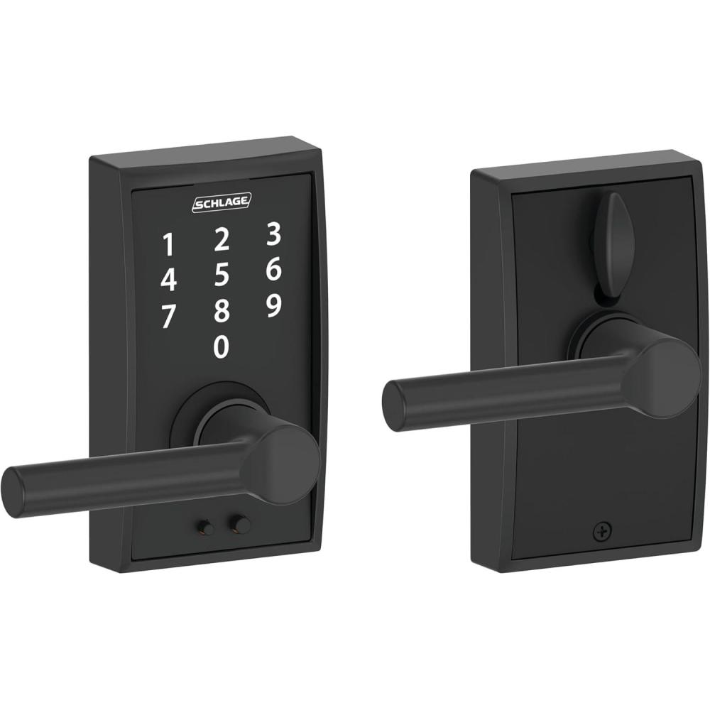 image:imageSCHLAGE Touch Century Lock with Broadway Lever Matte Black FE695 CEN 622 BRWPack of 1
