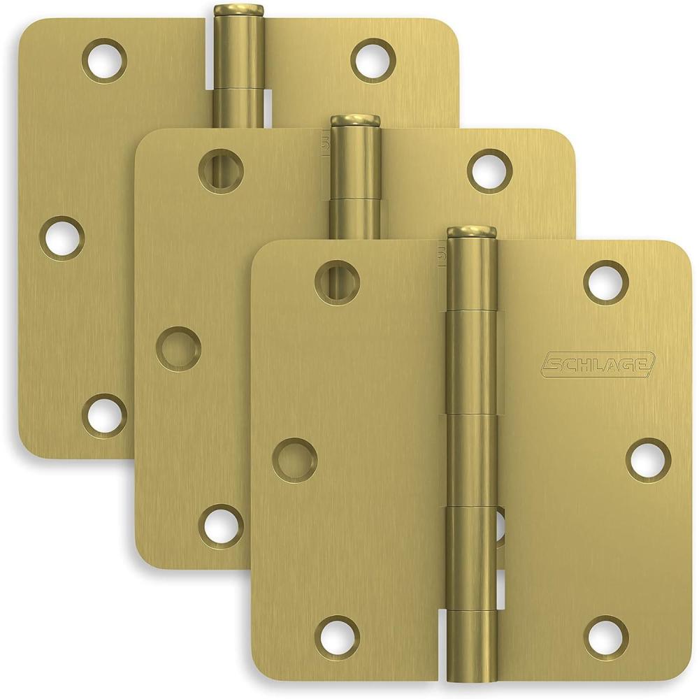 image:imageSchlage 35 Door Hinge with Square Corner in Satin Brass 3PackSatin Brass