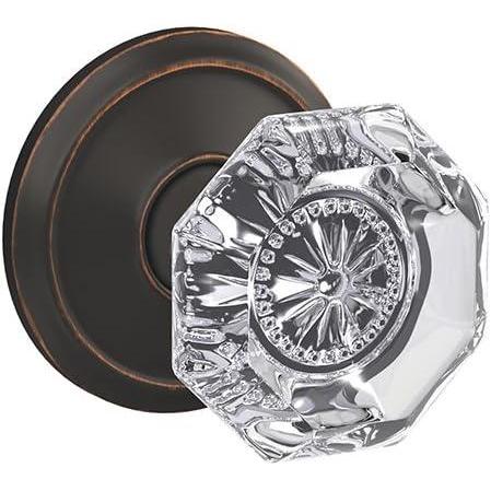image:imageSchlage Custom FC21 ALX 716 CAM Alexandria Glass Knob with Camelot Trim HallCloset and BedBath Lock Aged BronzeAged Bronze