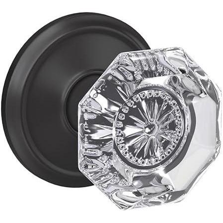 image:imageSchlage Custom FC21 ALX 716 CAM Alexandria Glass Knob with Camelot Trim HallCloset and BedBath Lock Aged BronzeMatte Black