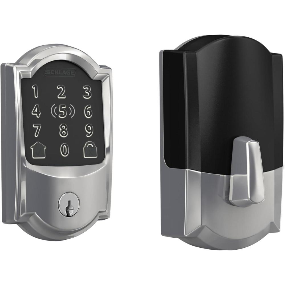 image:imageSchlage Encode Plus Smart WiFi Lock for Front Door Keyless Entry Deadbolt Unlock with Apple Watch Builtin WiFi and App Control Easy Install Alexa amp Apple HomeKit Compatible Aged BronzeBright Chrome