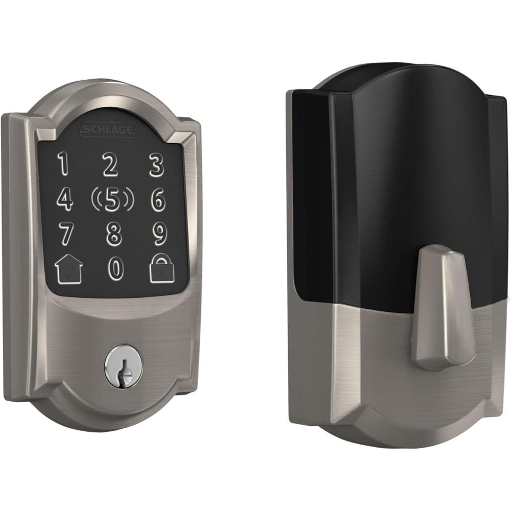 image:imageSchlage Encode Plus Smart WiFi Lock for Front Door Keyless Entry Deadbolt Unlock with Apple Watch Builtin WiFi and App Control Easy Install Alexa amp Apple HomeKit Compatible Aged BronzeSatin Nickel