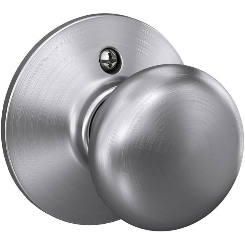 image:imageSchlage F10 PLY 620 CAM Camelot Collection Plymouth Passage Knob Antique PewterSatin Chrome
