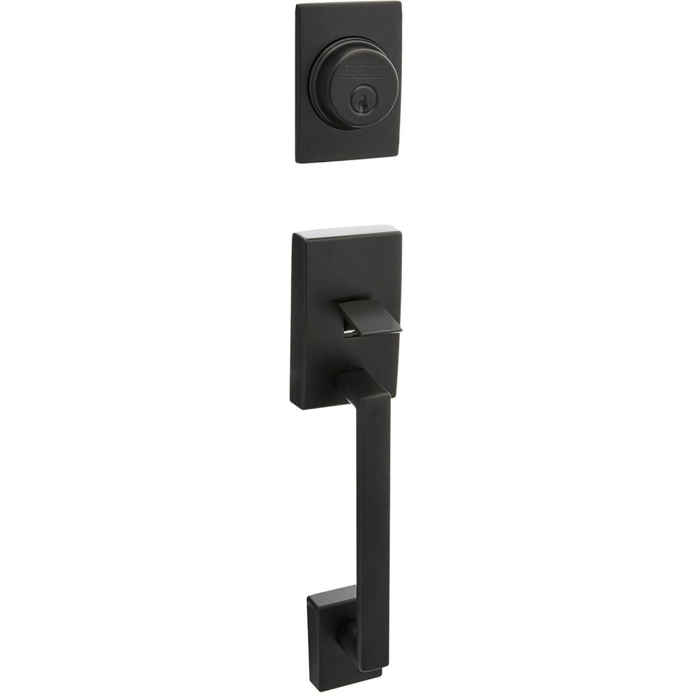 image:imageSchlage F92CEN Century Dummy Exterior Handleset from The FSeries Matte Black