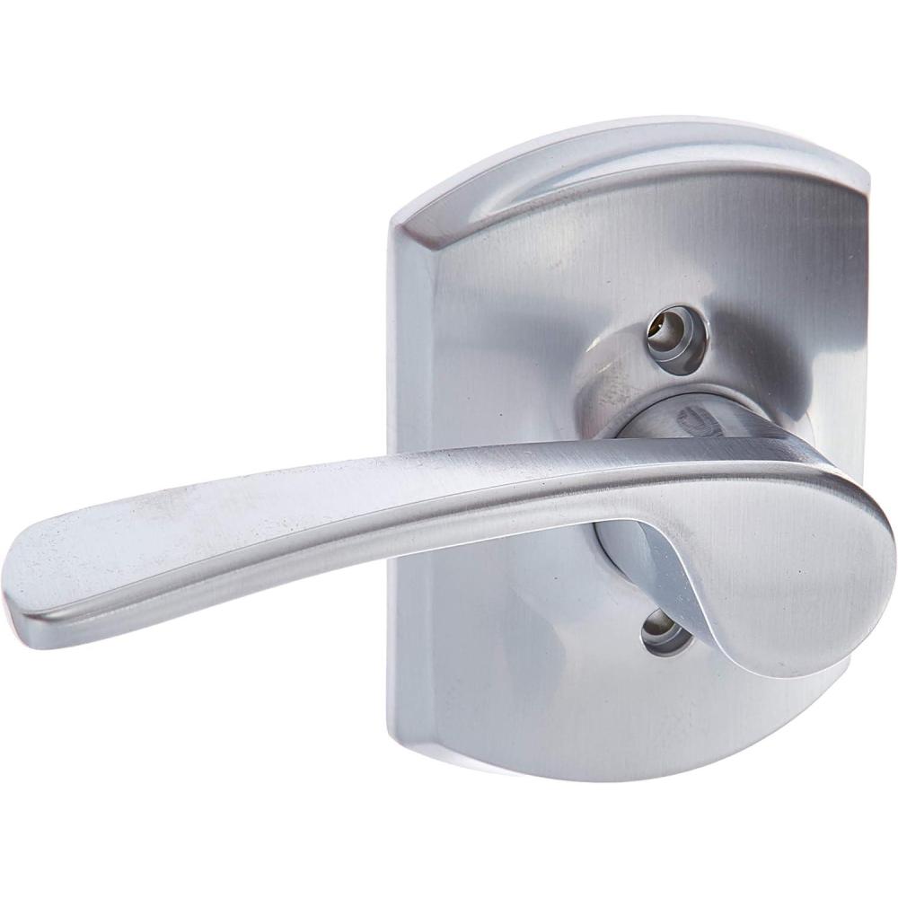 image:imageSchlage Lock Company F10MER619GRW F10 Series Merano w Greenwich Rose Passage Door Lock Satin NickelSatin Chrome