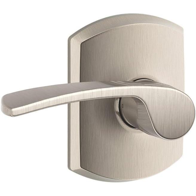 image:imageSchlage Lock Company F10MER619GRW F10 Series Merano w Greenwich Rose Passage Door Lock Satin NickelSatin Nickel