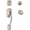 image:imageSCHLAGE Camelot Single Cylinder Handleset and Georgian Knob Satin Nickel F60 CAM 619 GEOStandard Interior Trim