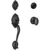 image:imageSchlage Brookshire Single Cylinder Handleset and Siena Knob Matte Black F60 BRK 622 SIEPack of 1